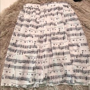 Musical Print Skirt